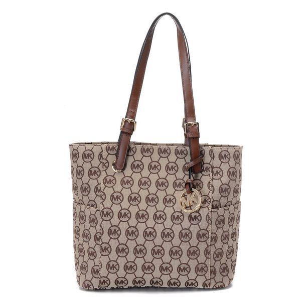 michael kors jet set mk logo-print signatur tote ebony mokka Zero Profit whdtx